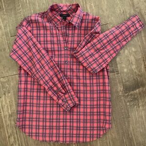 J. Crew Red Plaid 100% Cotton Tunic, Size 4